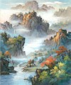 Paysage chinois Shanshui montagnes Cascade 0 955 de la Chine